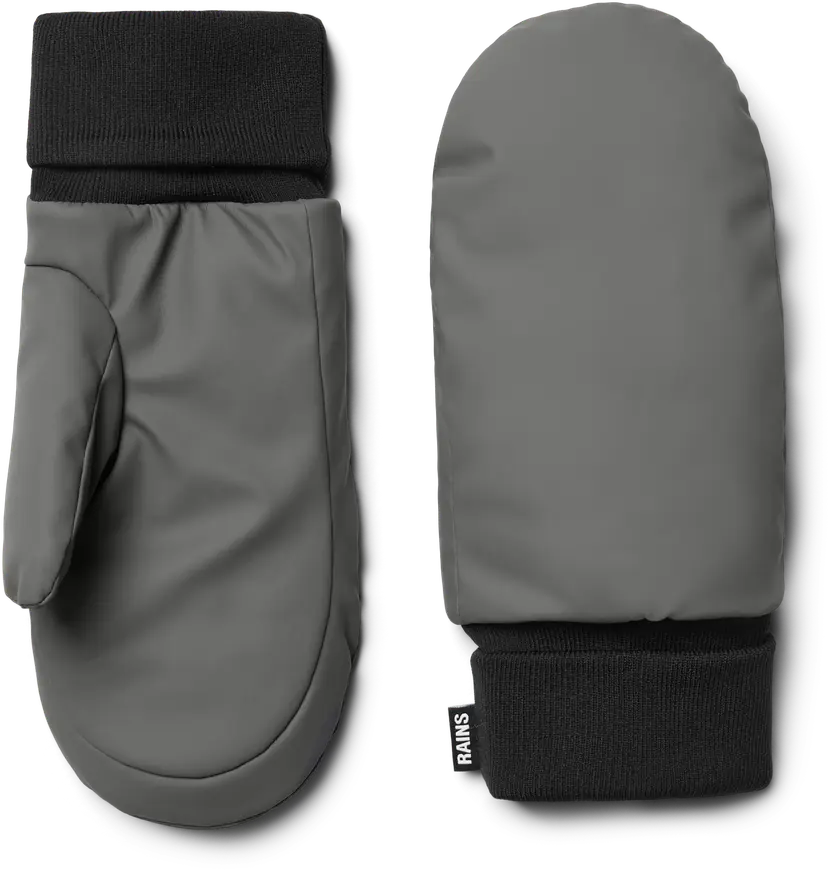 Rains Rains Puffer Mittens Grey