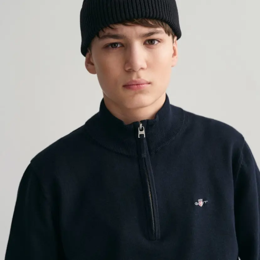 GANT Gant - Genser Jr Shield Half Zip Evening Blue