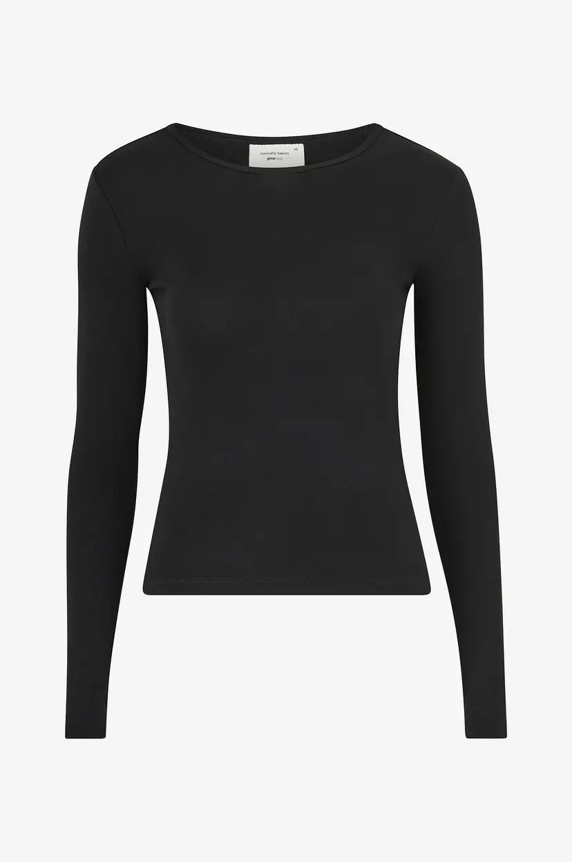 Gina Tricot Topp Tight Fit Long Sleeve Top - Svart