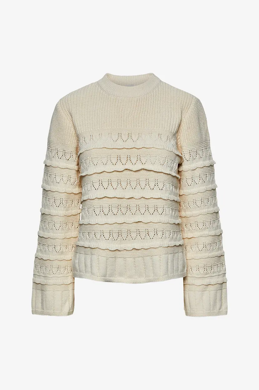 Y.A.S Genser yasTimu LS Knit Pullover - Beige