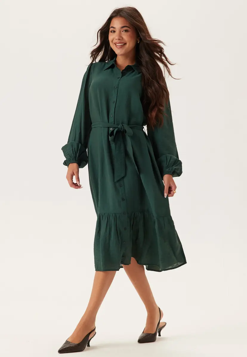 Happy Holly Midi Shirt Dress