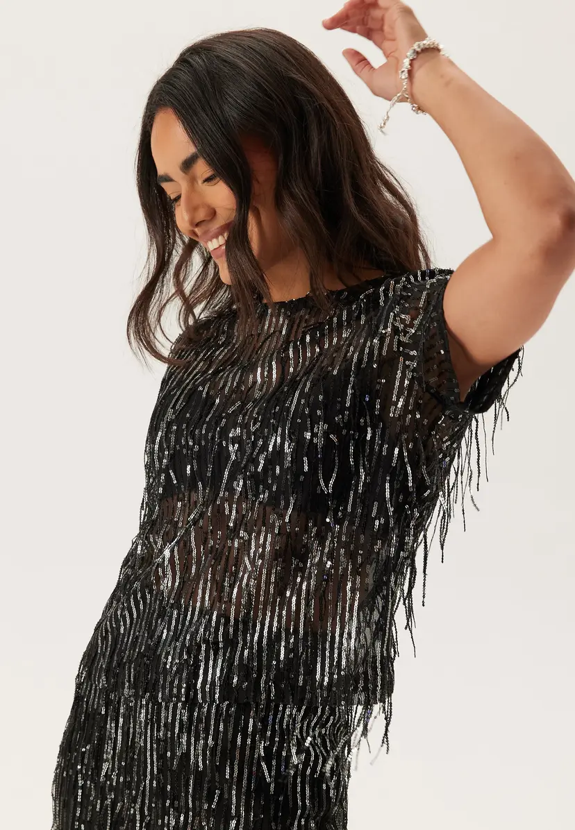 ONLY Onlspacy Ss Sequins Top