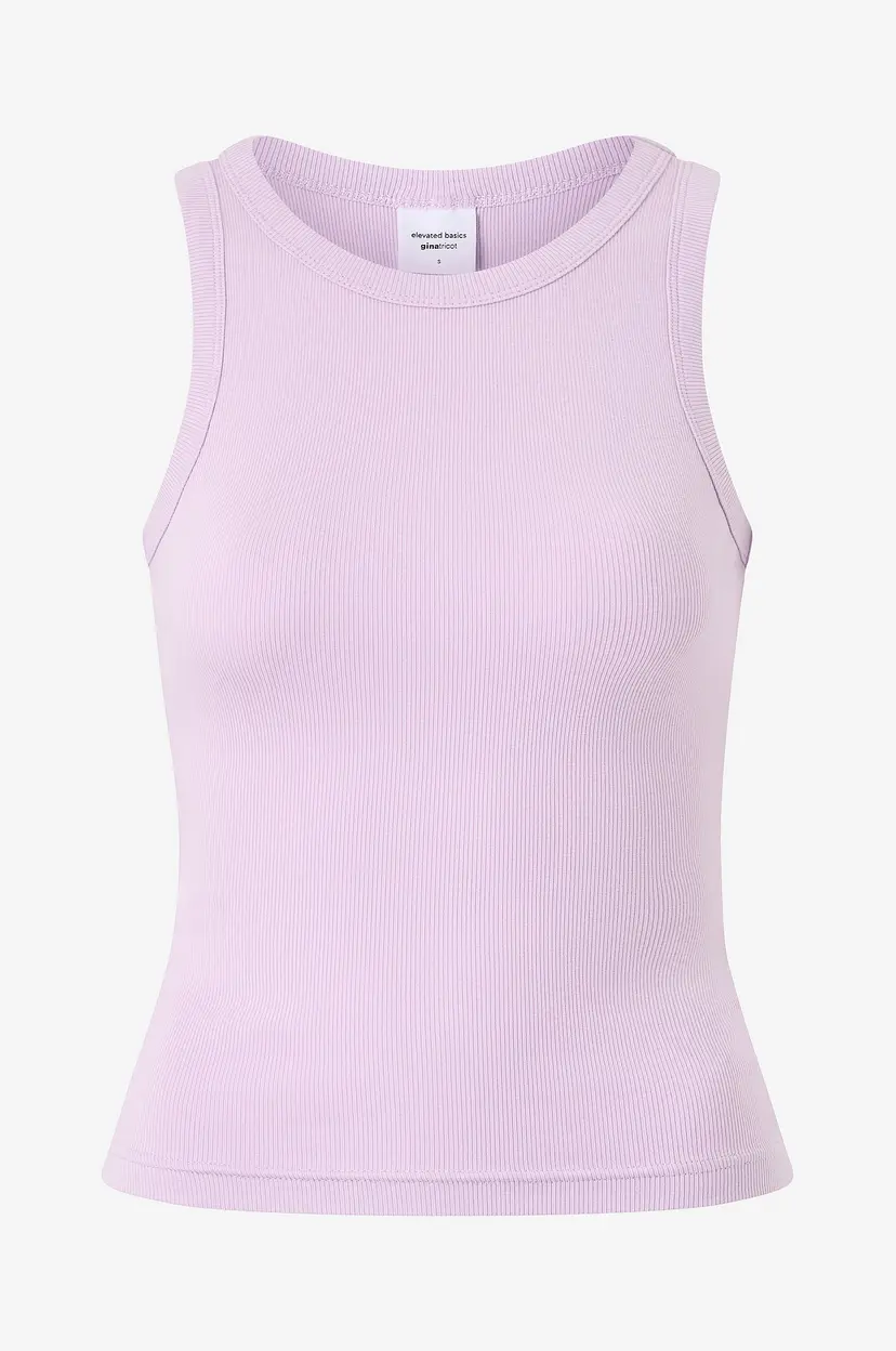 Gina Tricot Singlet Tight Fit Rib Tank - Lilla