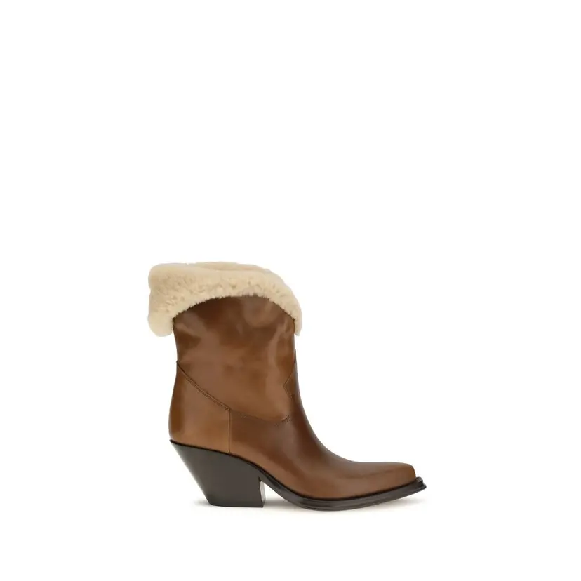 Chloé Chloé Cowboy/biker støvler – Brun
