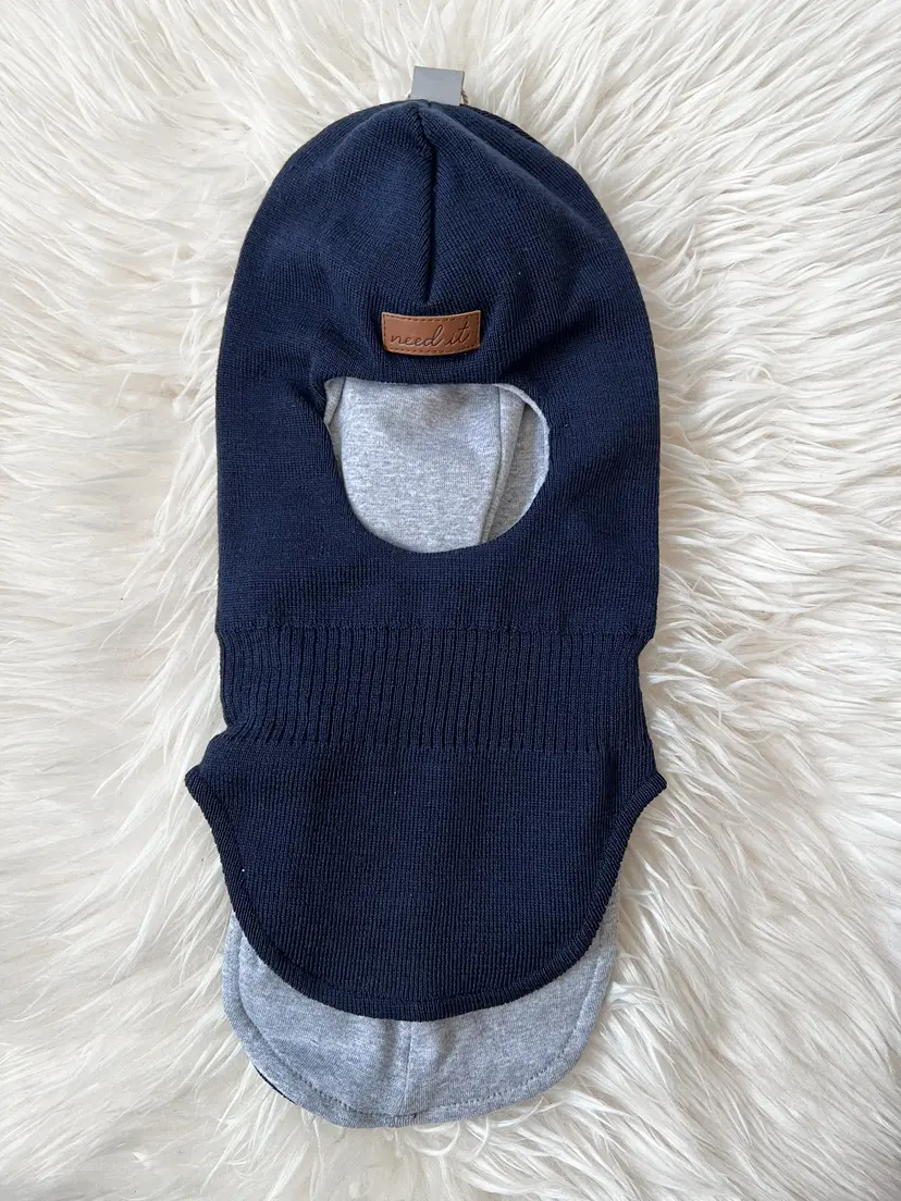 Need it Balaclava i ull/bomull m vindstopper Kl
