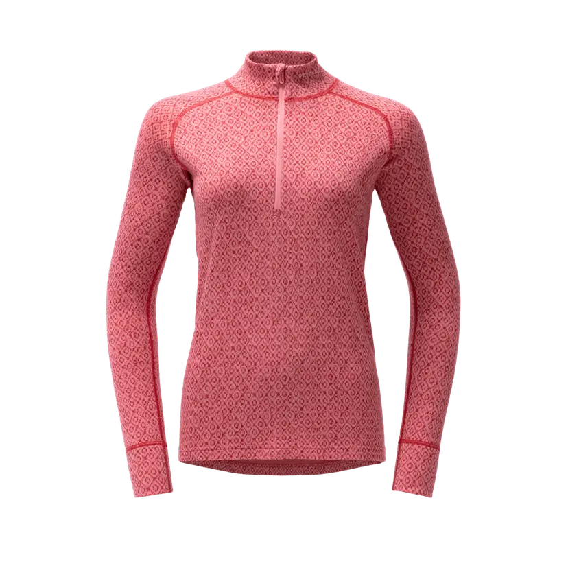Devold Devold - Signature Silk 230 Zip Dame - Large - Rosa