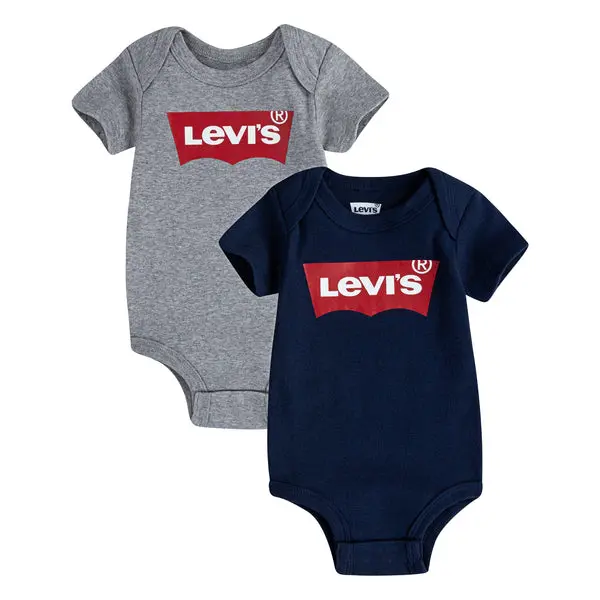 Levi's Levi's - Body 2-pk Kortermet Batwing Grey Heather/ Dress Blues