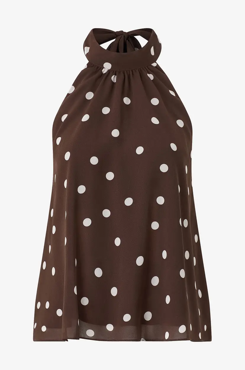 Gina Tricot Topp Halterneck - Flerfarget