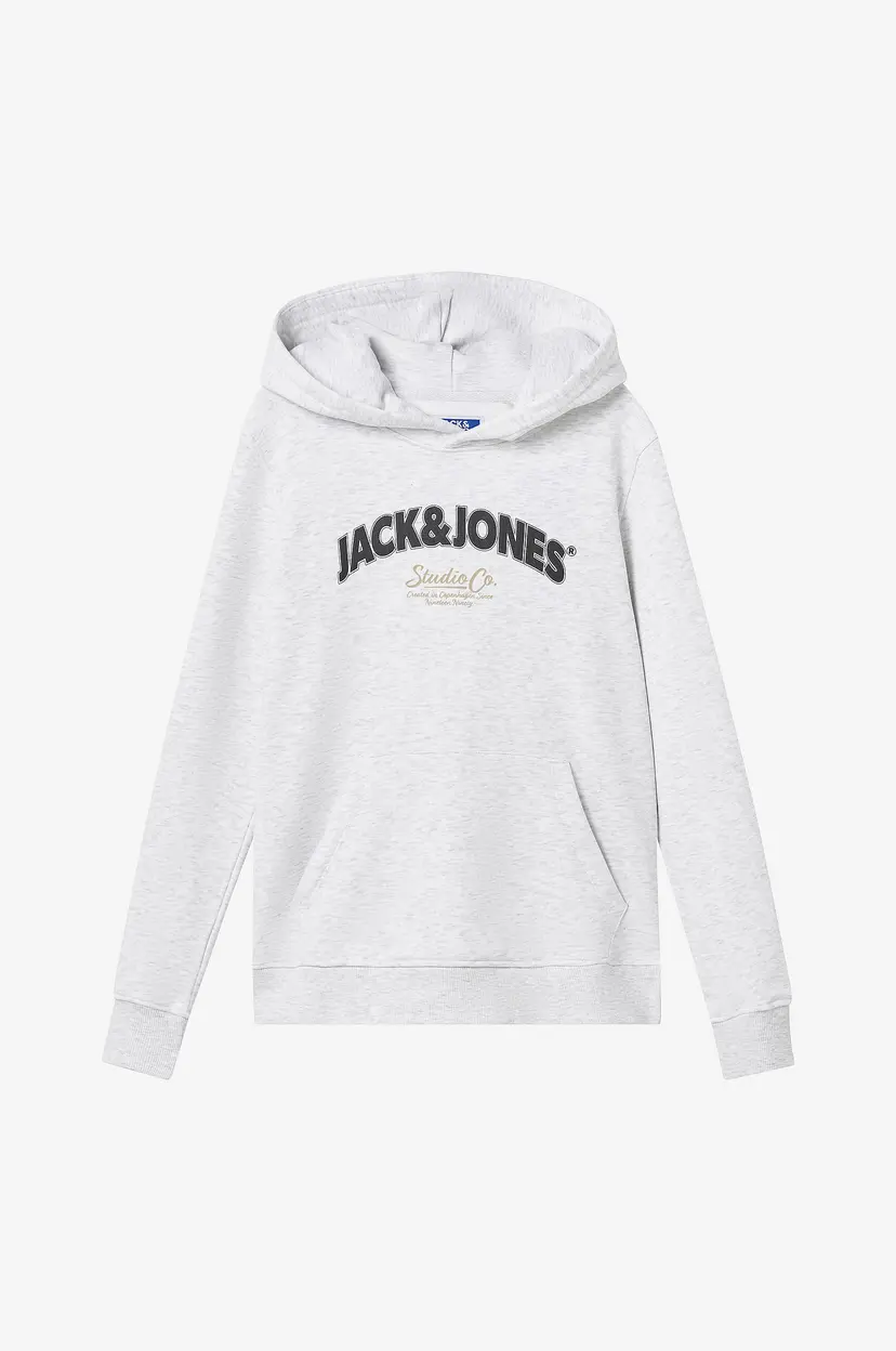 Jack & Jones Junior Hettegenser jorBronx Arch Big Sweat Hood Jnr - Grå