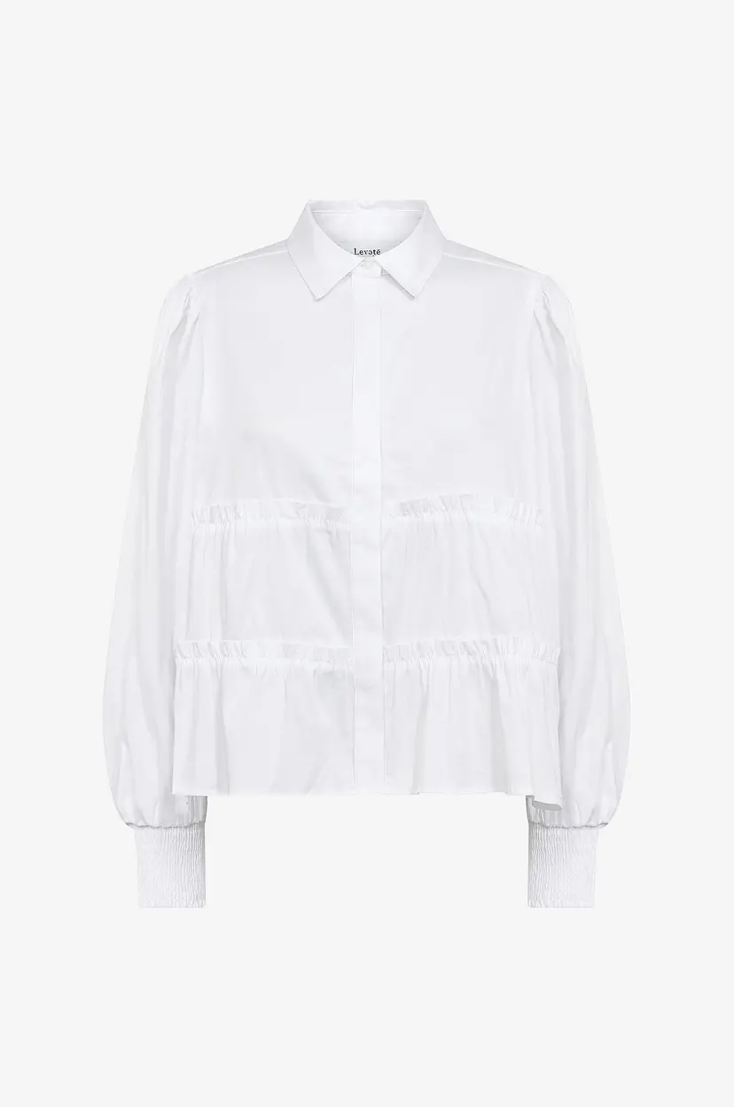 Levete Room Skjorte Lr-Isla Solid 95 - Hvit