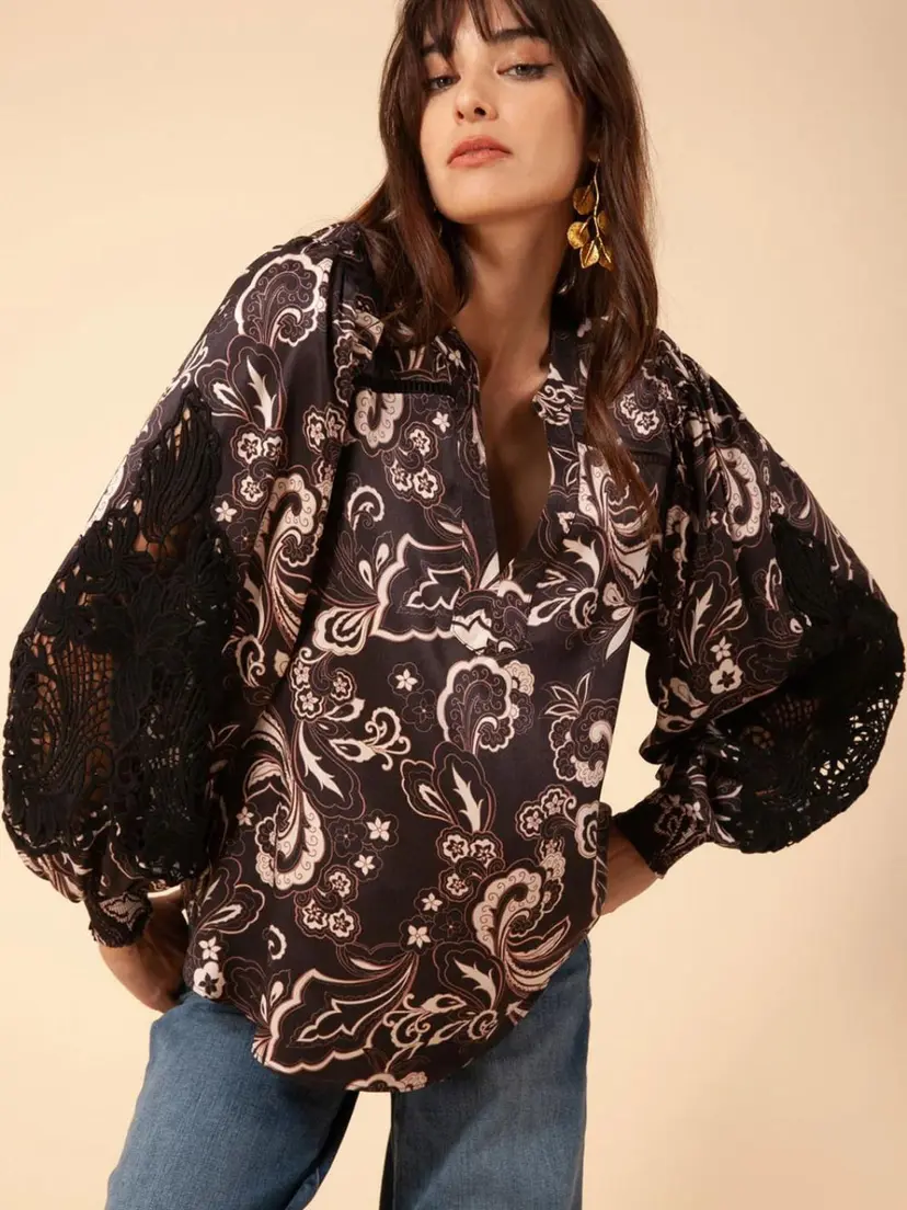 Hale Bob Lise Twill Top