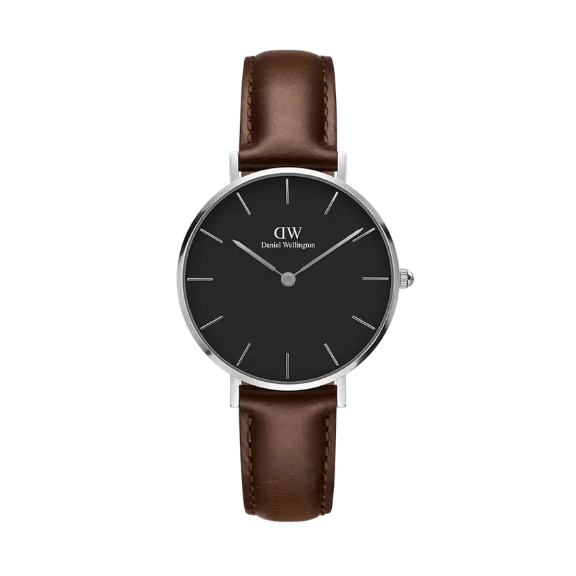 Daniel Wellington Silver 32mm Watch Petite Bristol Black | DW