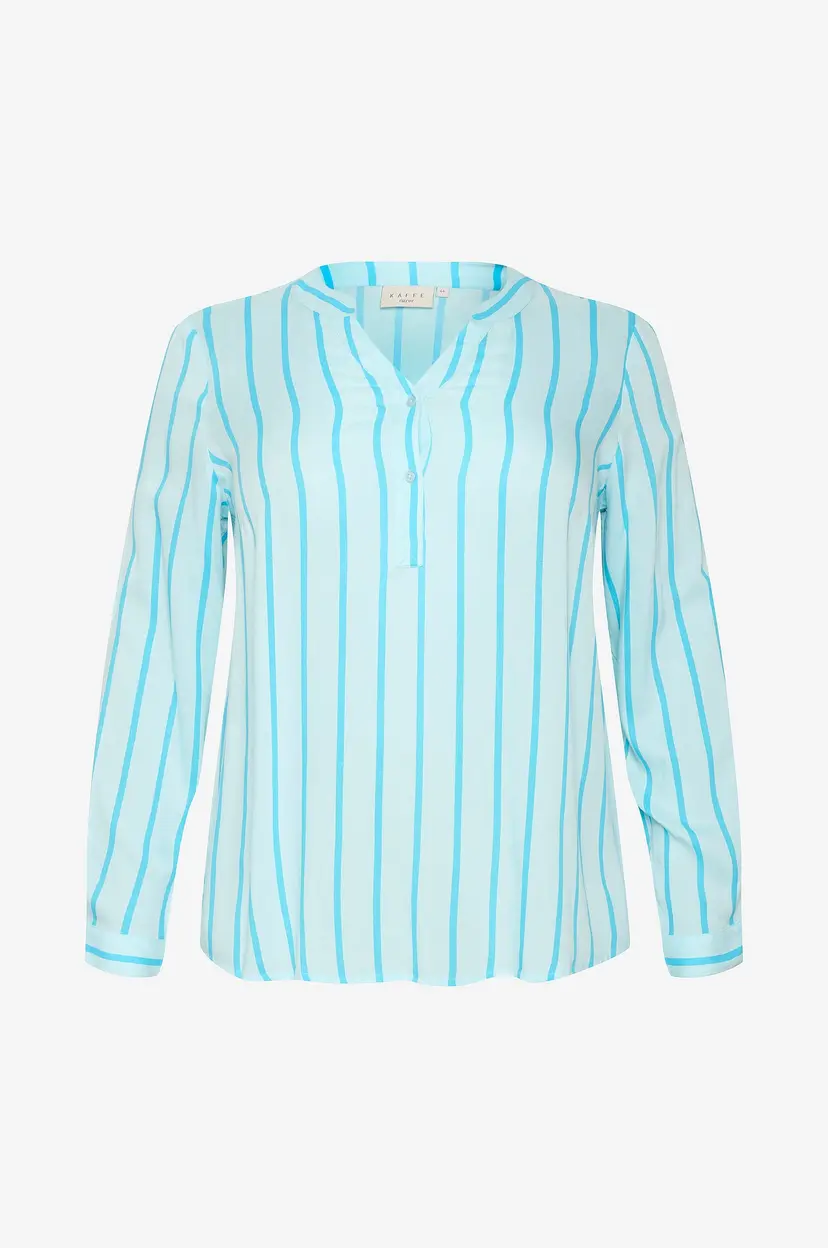 KAFFE Curve Bluse kcSida Blouse - Blå