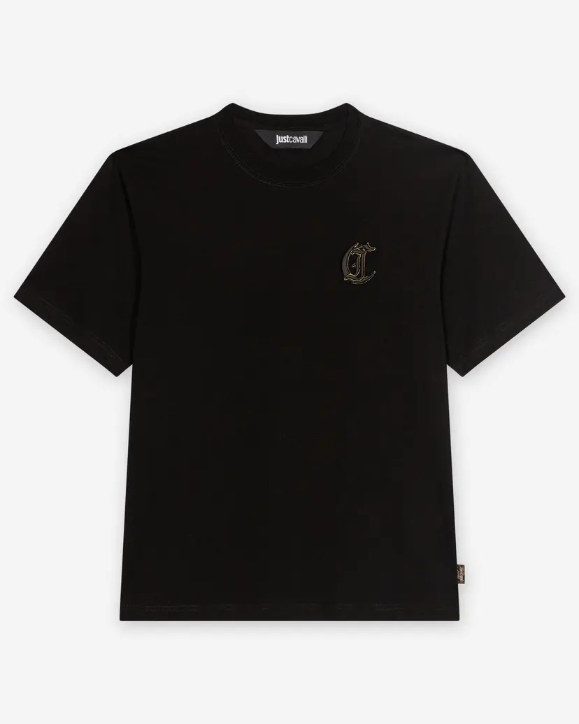 Just Cavalli Just Cavalli R JC Embroidery Lure Black T-shirt