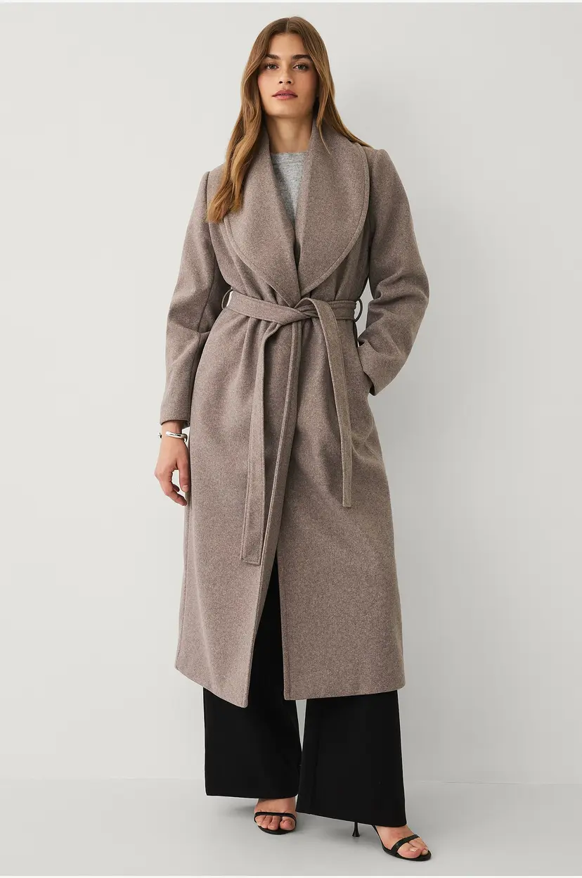 Ellos Collection Kappe med sjalkrage - Brun