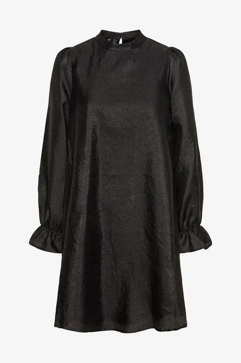 Pieces Kjole Pcmia LS Short Dress - Svart