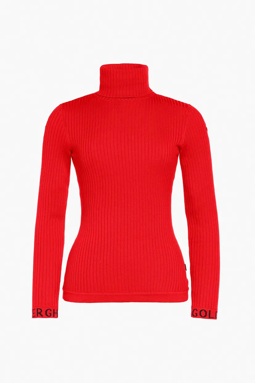Goldbergh Mira Long Sleeve Knit Sweater Red - M