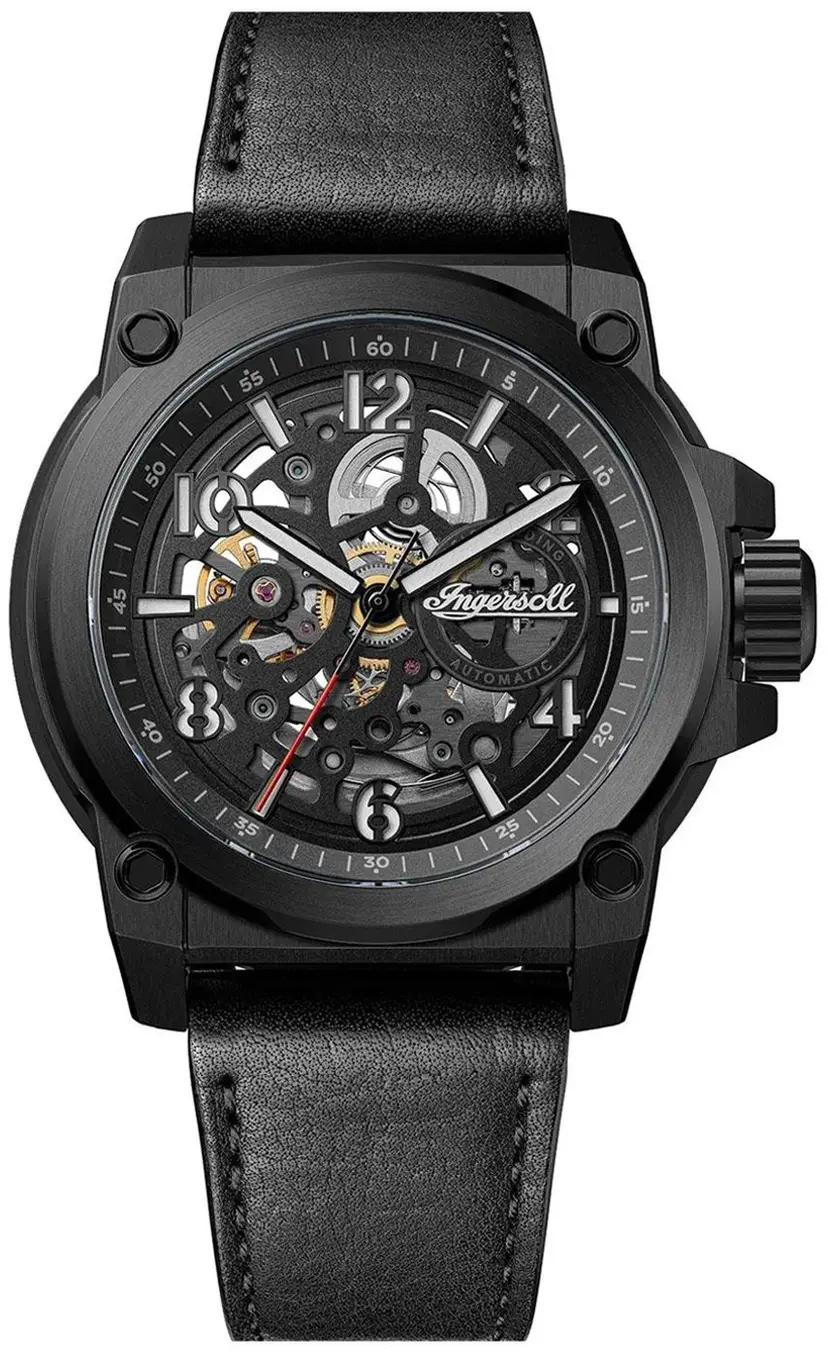 Ingersoll Ingersoll Herreklokke I16602 Anvil Sort/Lær Ø46 mm