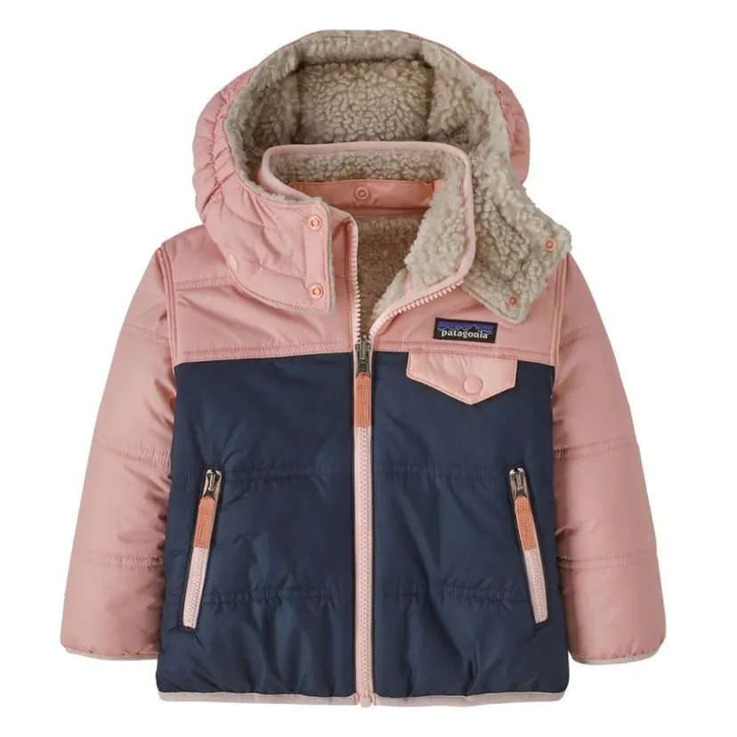 Patagonia Patagonia - Baby Reversible Tribbles Hoody New Navy w/Mallow Pink
