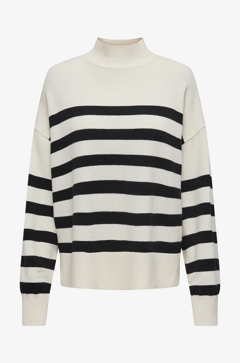Only Carmakoma Genser carBari L/S Highneck Knt - Hvit
