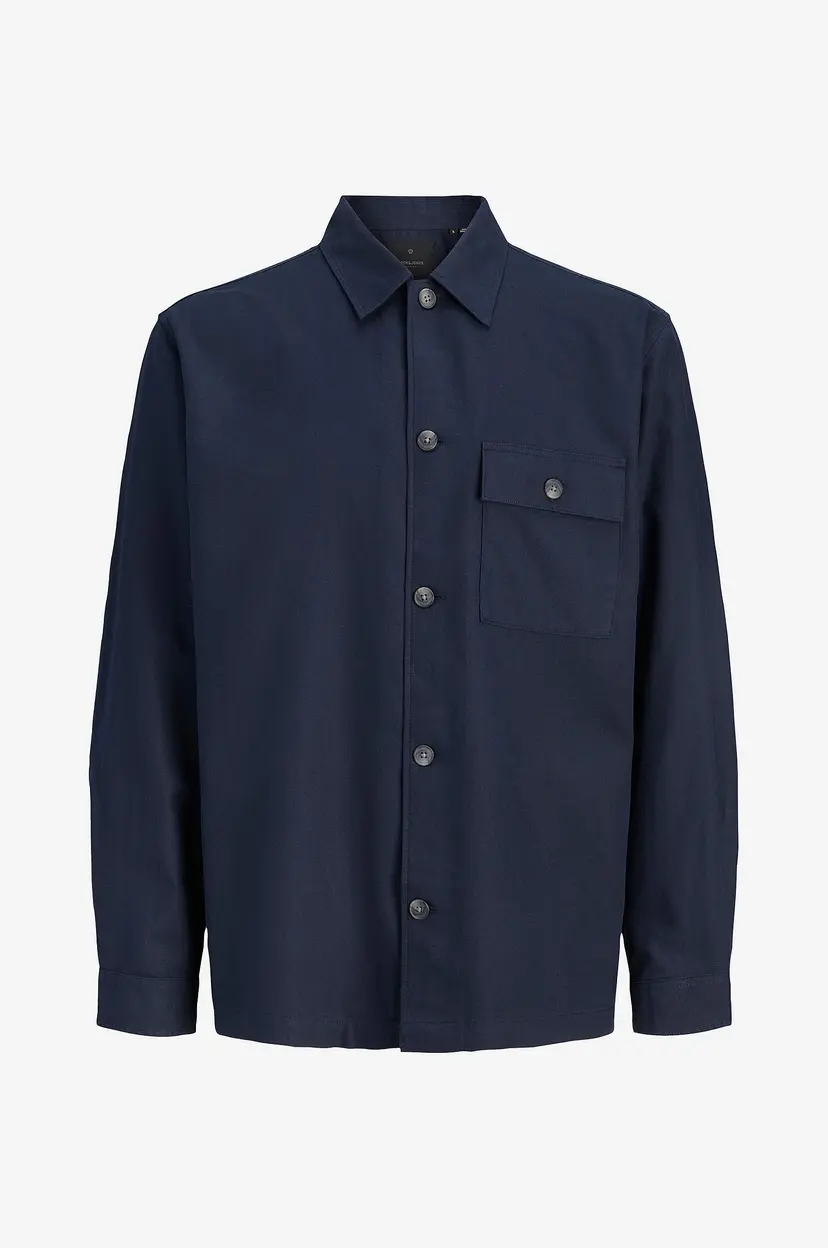 Jack & Jones Overtreksskjorte jprBlatyler Herringbone L/S - Blå