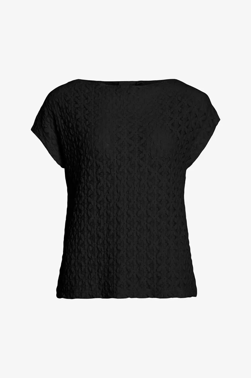 Vila Bluse viCamari Boatneck Capsleeve Top - Svart