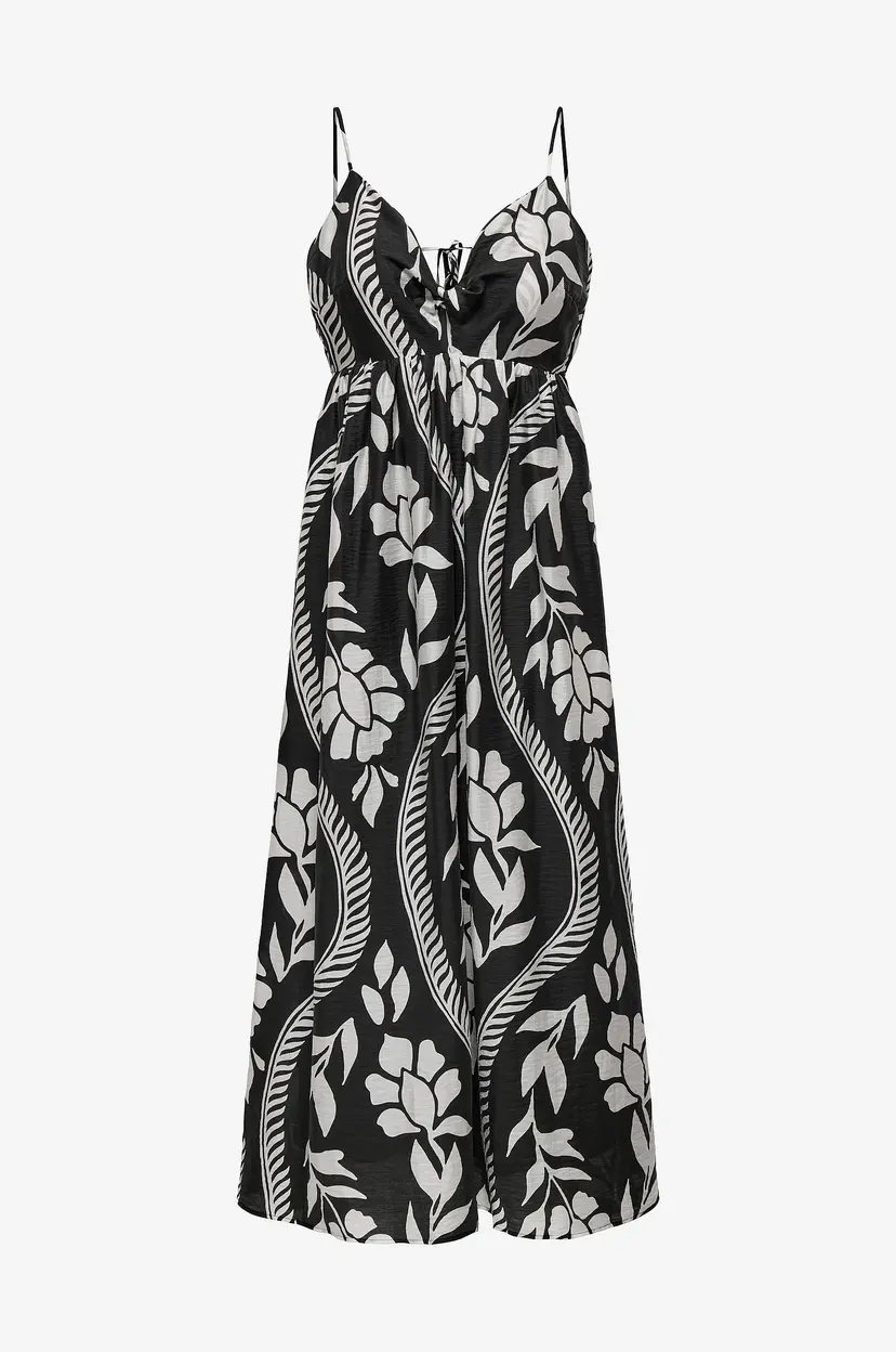 ONLY Kjole onlCatja Tencel S/L Detail Long Dre - Svart