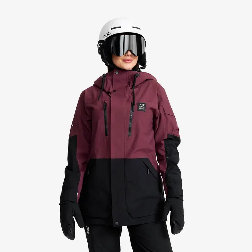 RevolutionRace AccXel 2L Ski Jacket Dame Mauve Wine/Black
