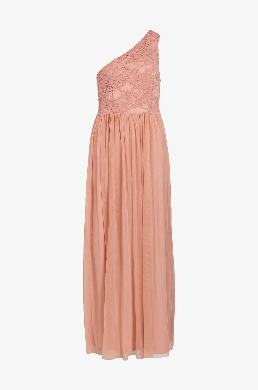 Vila Maxikjole viUlricana Oneshoulder Maxi Dress - Rosa