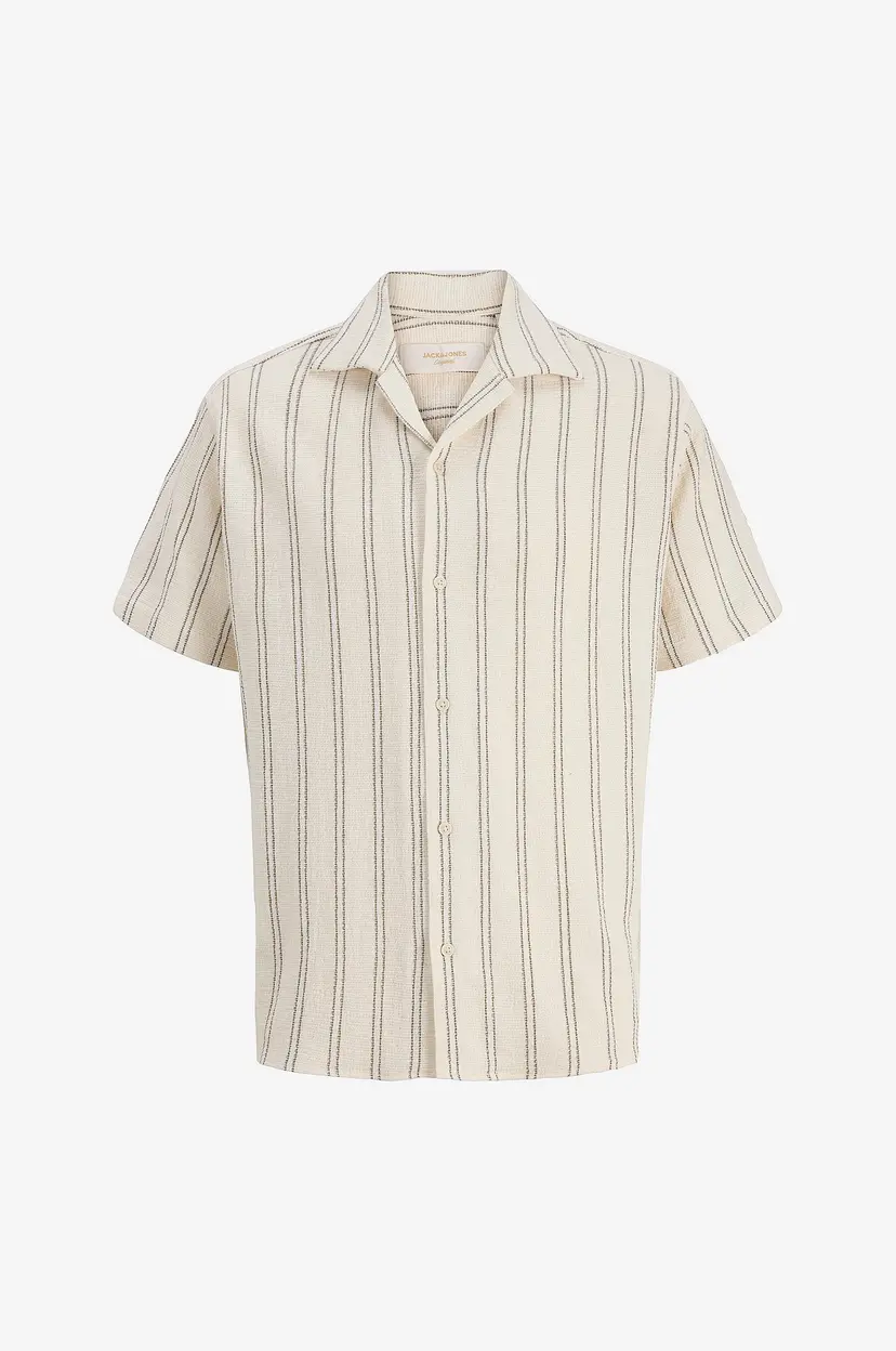 Jack & Jones Junior Skjorte jorCoba Stripe Resort Shirt SS Jnr - Hvit