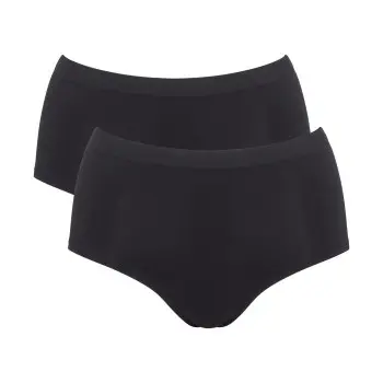 Sloggi Sloggi Truser 2P GO Sense High Waist Briefs Svart modal Large Dame