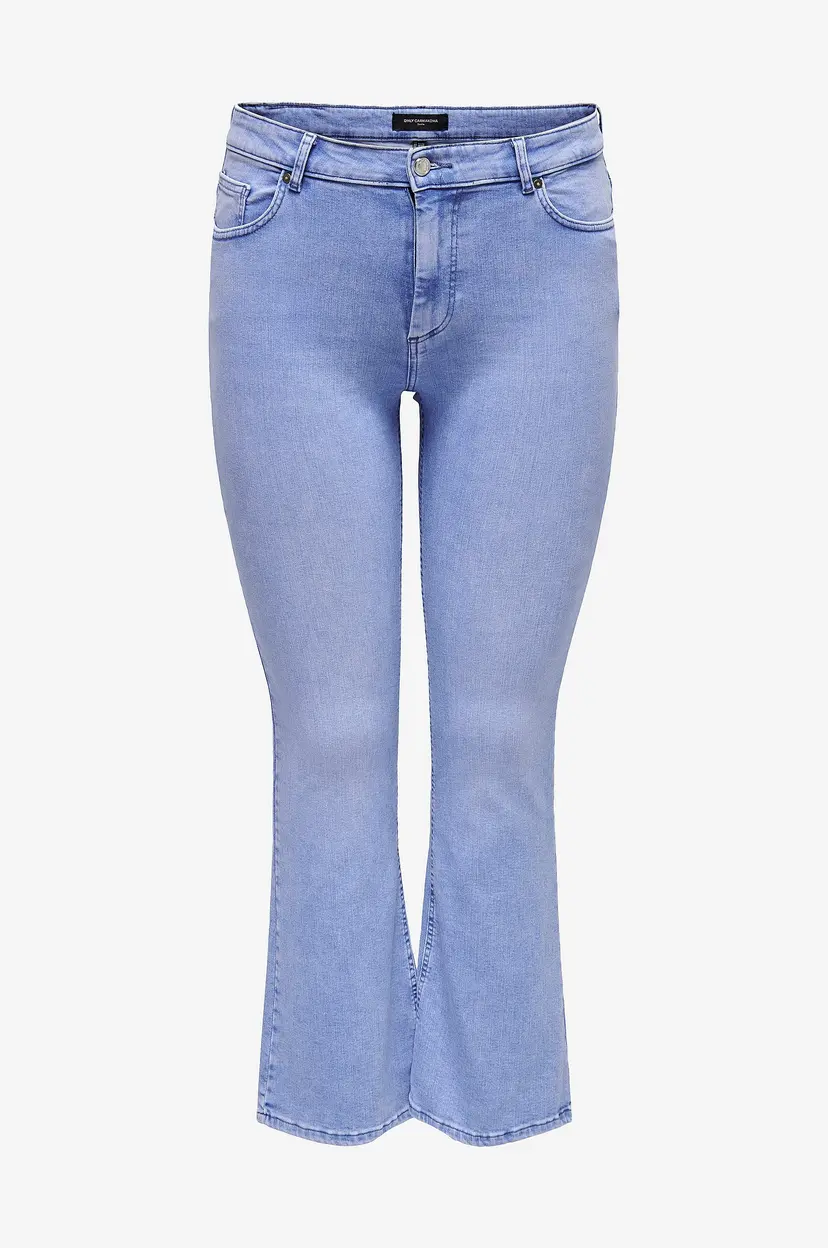 Only Carmakoma Jeans carWilly Reg Flared Dnm - Blå