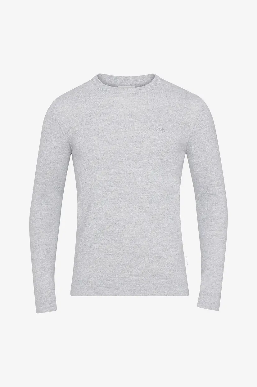 Lindbergh Pullover Merino Knit O-neck - Grå