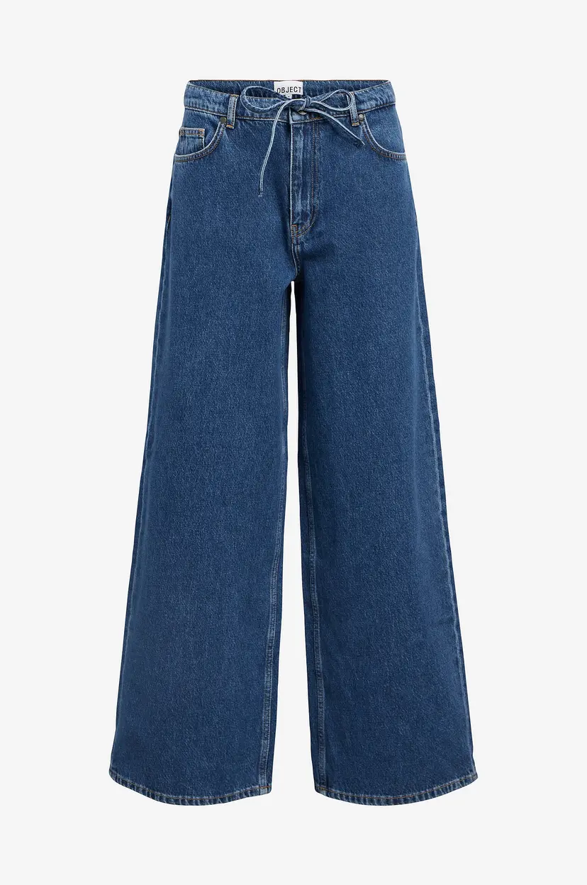 Object Collectors Item Jeans objMallie MW Super Wide Jeans SS - Blå