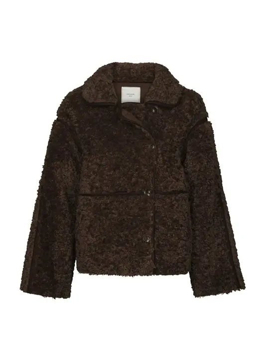 Neo Noir Neo Noir - Castor Faux Fur Jacket - Dark Brown