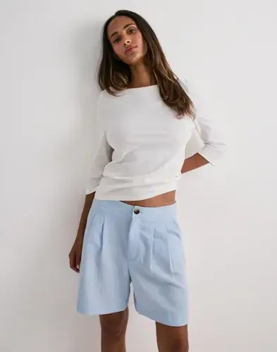 ONLY Only - Blå - Onlemmia Hw Pleat Shorts Pnt
