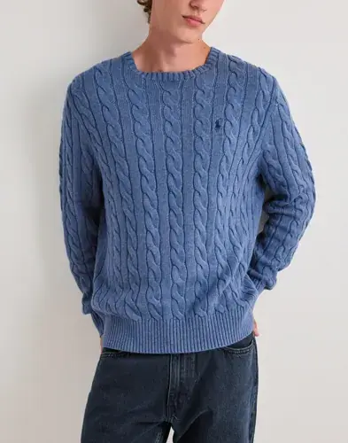 Polo Ralph Lauren Polo Ralph Lauren Ls Driver Cn-long Sleeve-pullo Strikkegensere Blå