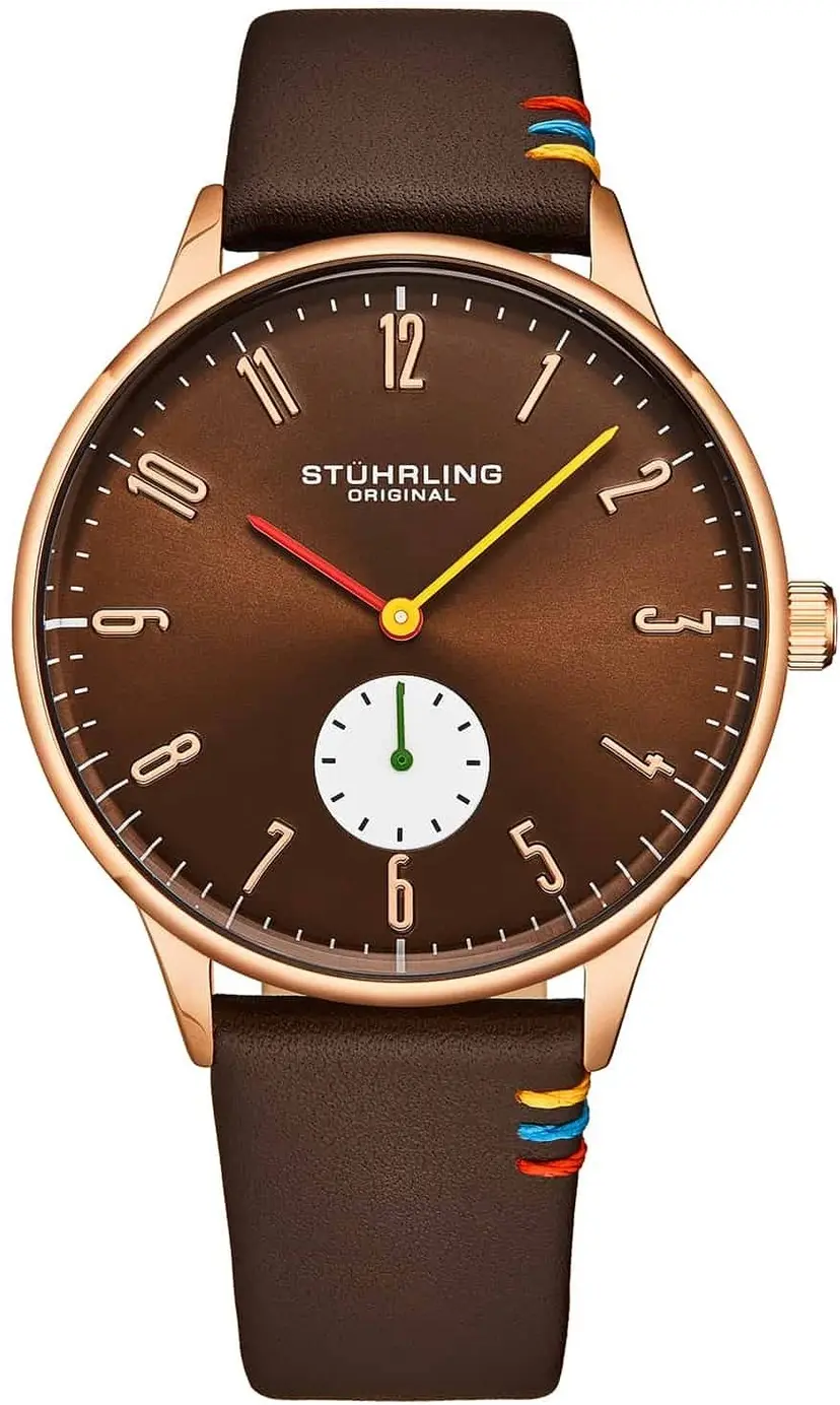 Stührling Original Stührling Original Herreklokke 4026.5 Romania Bronsefarget/Lær Ø42
