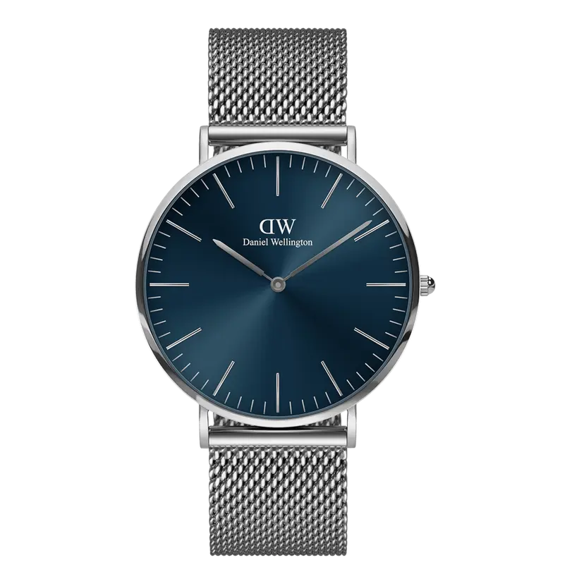 Daniel Wellington Silver 40mm Watch Classic Mesh Arctic | DW