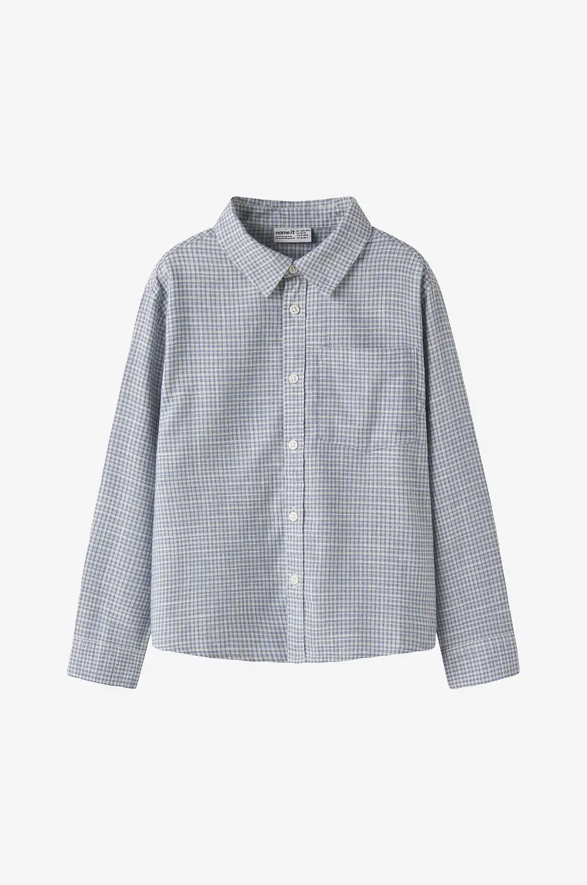 NAME IT Skjorte Nkmkristian Ls Overshirt Box - Blå