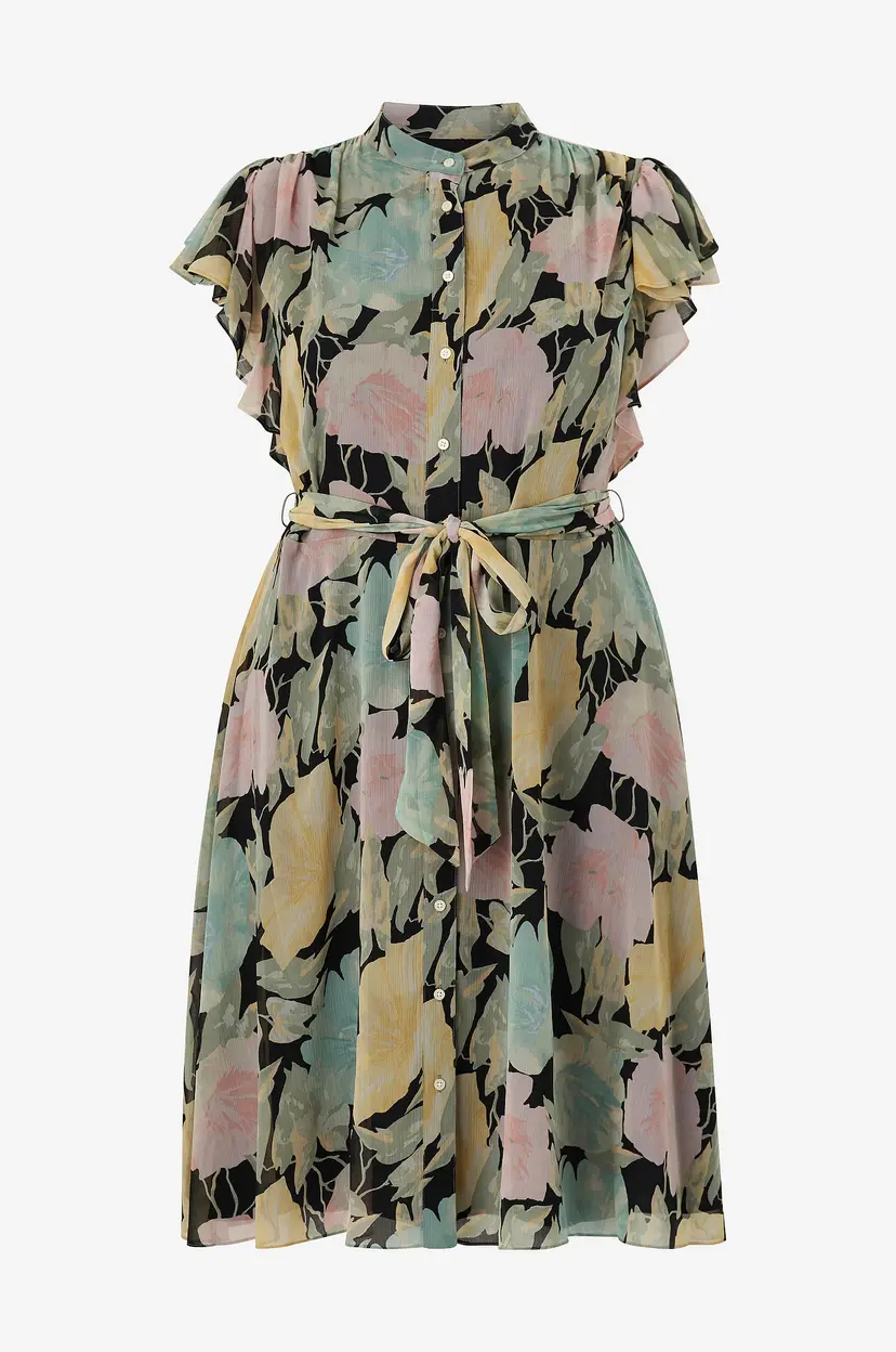 Lauren Ralph Lauren Curve Kjole Poly Crinkle Ggt 58-Dress - Flerfarget