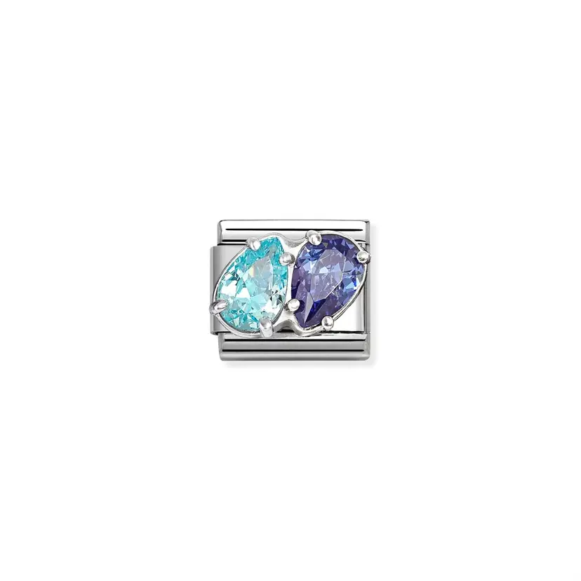 Nomination Light Blue/Blue Double Drops