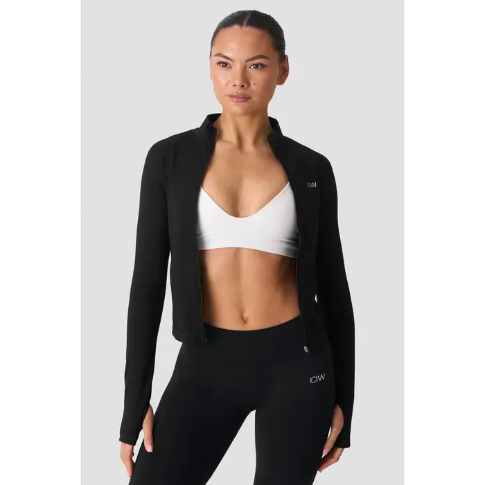 ICANIWILL Smooth Seamless Jakke med Glidelås Svart