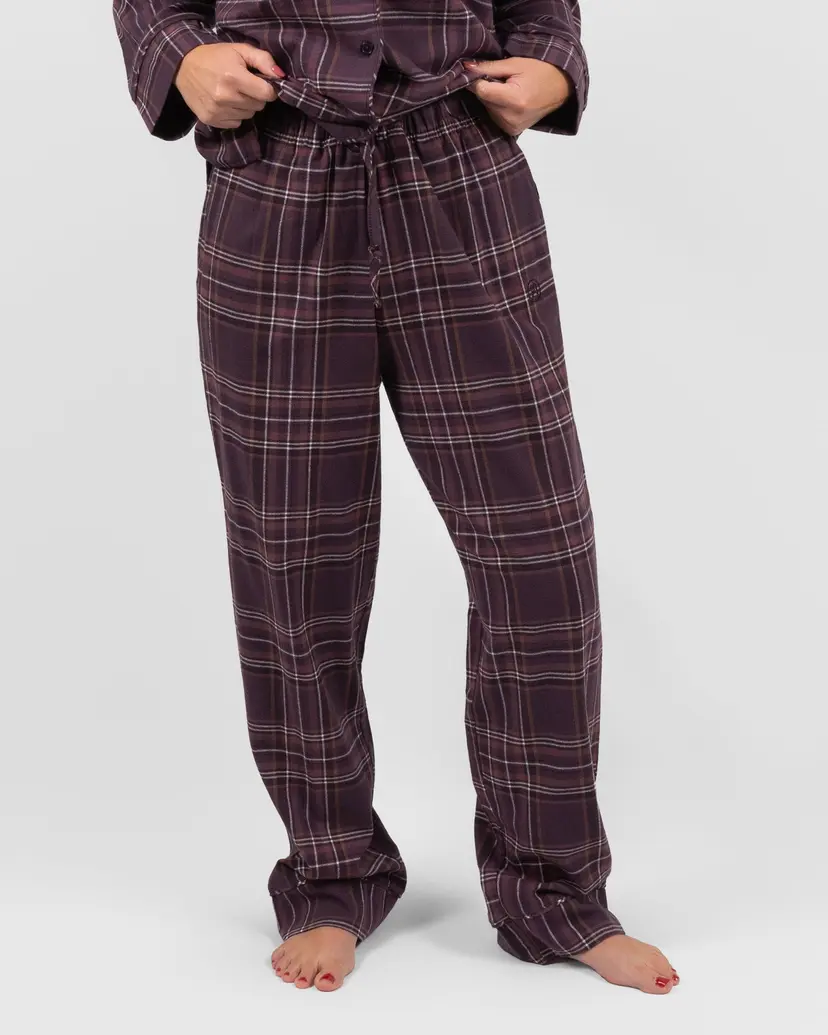 Nanjing Softex Selma Deep Plum Flannel Pants