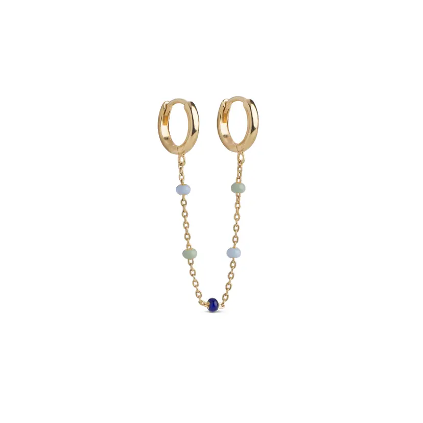 Enamel Enamel - Lola Earthtone One Piece ørering i forgyldt messing - E482GB-Earthtone
