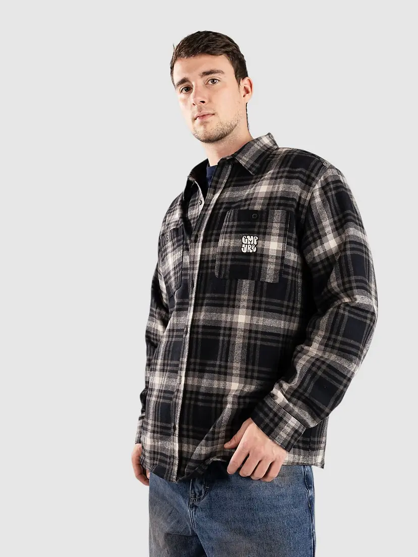 Empyre Empyre Browser Brushed Flannel Skjorte svart