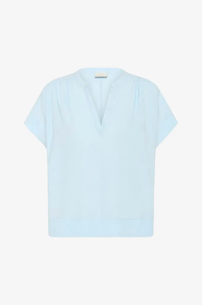 Kaffe Bluse kaMilia Wing SL Blouse - Blå