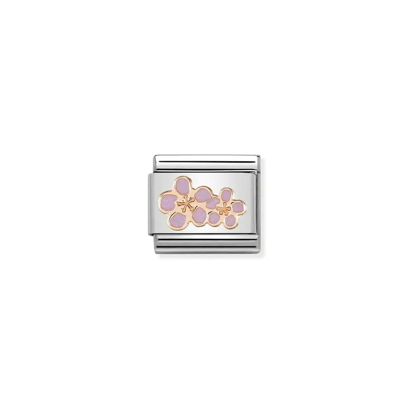 Nomination Peach Flowers Gold