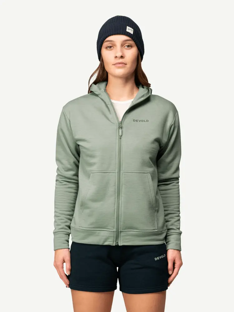 Devold Devold - Everyday Zip Hoodie Dame - Large - Grønn