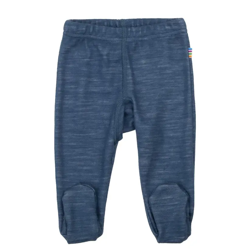Joha Joha Ull Bambus Leggings Med Fot  Blå Denim (50 / 0-1 mnd)